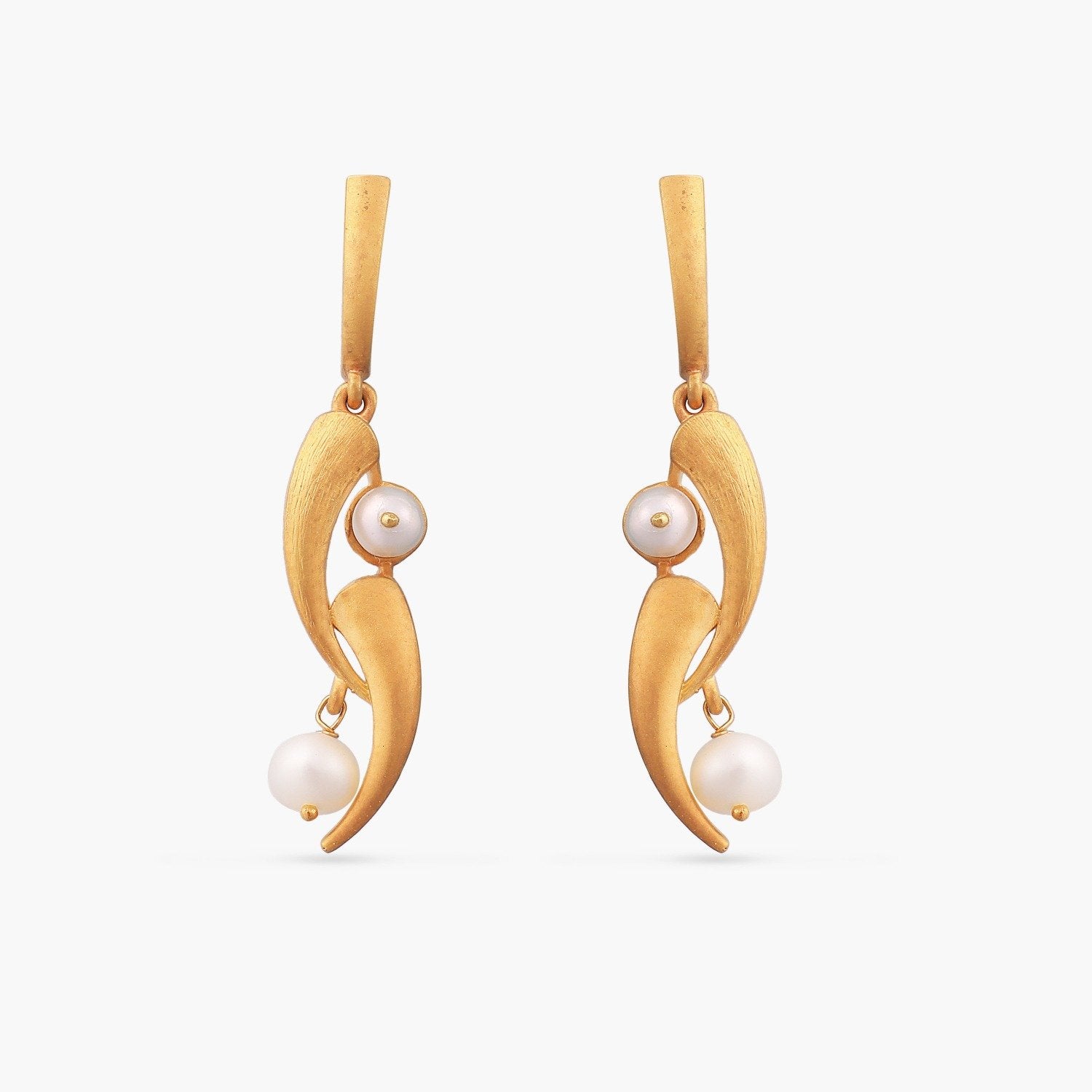 Michelle 14k Yellow Gold Drop Earrings in White Pearl | Kendra Scott